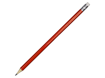 Шестигранный карандаш с ластиком Presto (Красный)