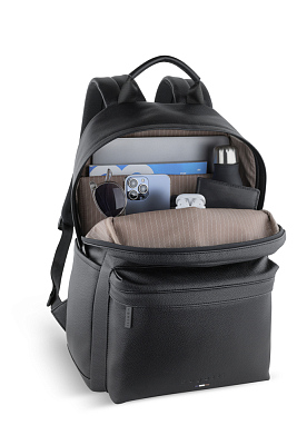 Рюкзак мужской BUGATTI Rico, черный, полиуретан, 32 x 18 x 44 см