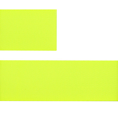 Стропа текстильная Fune 35 S, желтый неон, 10 см