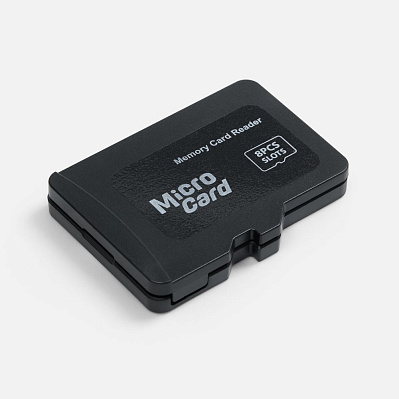 Футляр для карт памяти и SIM Multitask  (Черный)