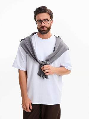 Футболка оверсайз Kangas, черная (Белый)