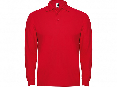 Рубашка поло Estrella мужская с длинным рукавом (Красный)