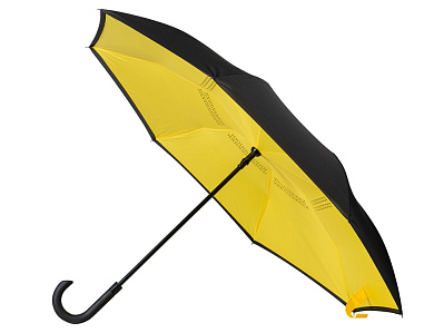 Зонт-трость наоборот Inversa (Черный/желтый)