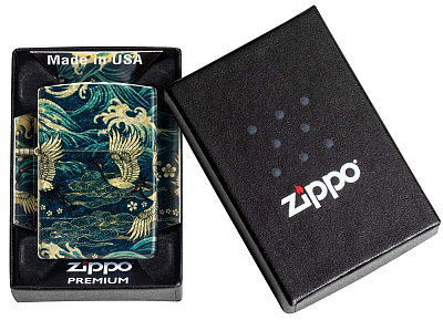 Зажигалка ZIPPO Eastern с покрытием 540 Tumbled Brass, латунь/сталь, зеленая, 38x13x57 мм