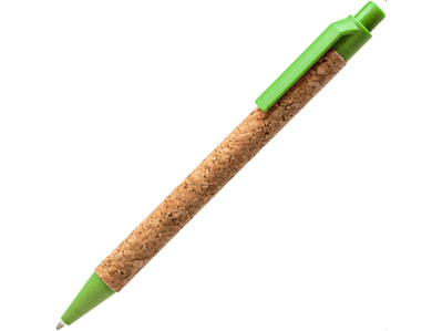 Ручка шариковая COMPER Eco-line с корпусом из пробки (Натуральный, зеленое яблоко)