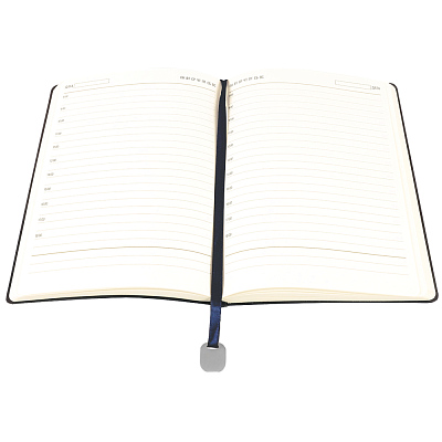 Ежедневник A5 недатированный Farfalla в мягком переплёте, синий 																														