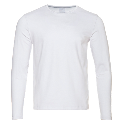 Футболка унисекс с длинным рукавом STAN хлопок/эластан 180, 35 (Белый)