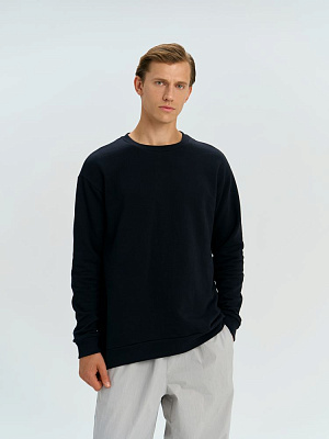 Свитшот оверсайз унисекс Omnifit, черный (Чёрный)