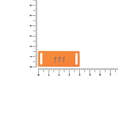 Шильдик металлический Kova, оранжевый неон