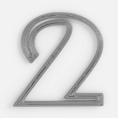 Подвеска Symbol 3D-печать на заказ цифра 2 Подвеска Symbol 3D-печать на заказ цифра 2