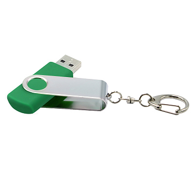 Флешка Twist 16 Гб в футляре, зеленая