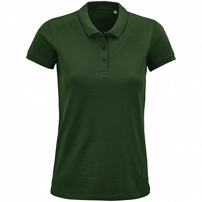 Рубашка поло женская Planet Women, темно-зеленая (Зеленый)