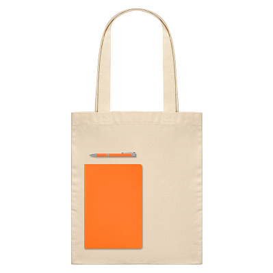 Подарочный набор Lite  (шоппер, ежедневник, ручка) (Оранжевый)