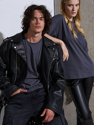 Футболка Oversize Premium, темно-серая (антрацит)