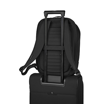 Рюкзак VICTORINOX Crosslight City Daypack, черный, RPET полиэстер, 32x18x46 см, 20 л