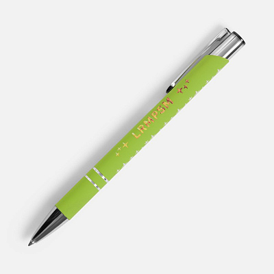 Ручка шариковая Keskus Soft Touch, зеленое яблоко