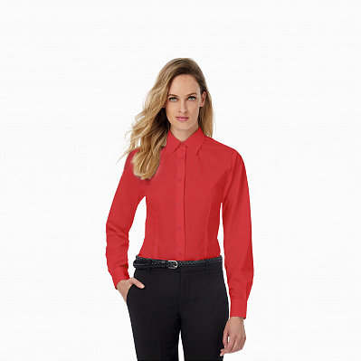 Рубашка женская с длинным рукавом Smart LSL/women  (Темно-красный)