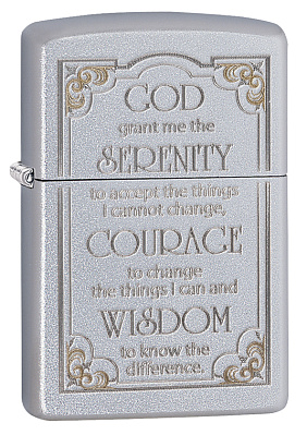 Зажигалка ZIPPO Classic с покрытием Satin Chrome™, латунь/сталь, серебристая, матовая, 38x13x57мм (Серебристый)