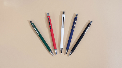 Ручка шариковая "Trade", покрытие soft touch, темно-синий