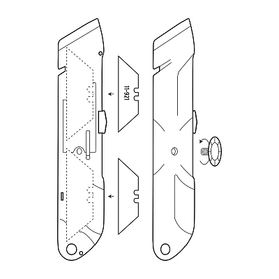 Безопасный строительный нож из цинкового сплава
