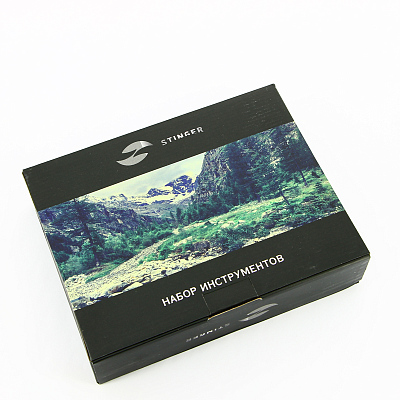 Набор инструментов Stinger, 20 инструментов, в пластиковом кейсе, 160х90x40 мм, желтый