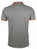 Рубашка поло мужская Pasadena Men 200 с контрастной отделкой, серый меланж c оранжевым - Фото 2