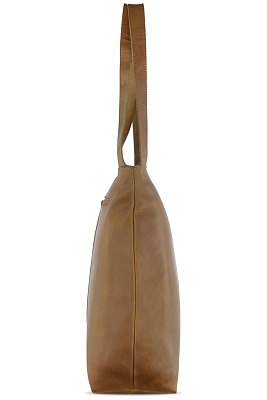 Сумка через плечо KLONDIKE RUSH «Katrina», натуральная кожа в коньячном цвете, 43 х 31,5 х 12 см