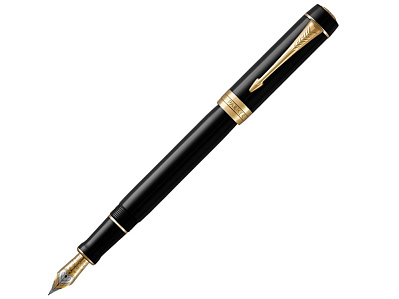 Ручка перьевая Duofold Classic Centennial, F (Черный, золотистый)