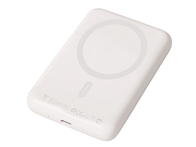 Магнитный внешний беспроводной аккумулятор Polarix, QC/PD, 10000 мАч (Слоновая кость)