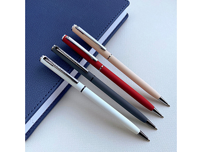 Ручка металлическая шариковая Palermo, софт-тач