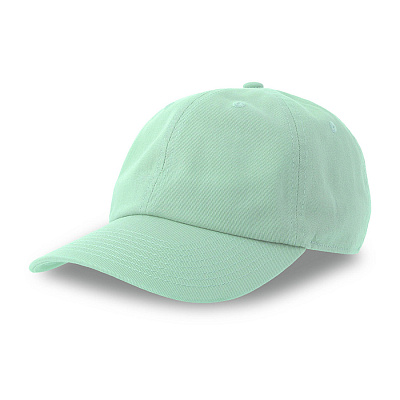 Бейсболка DAD HAT-S, 6 клиньев, металлическая застежка (Мятный)