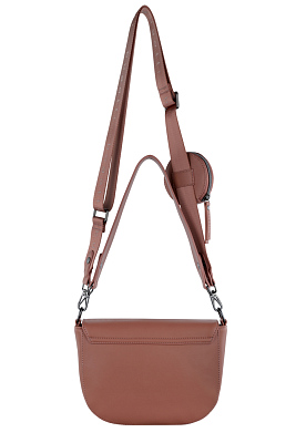 Сумка наплечная женская BUGATTI Almata, с кошельком, абрикосовая, полиуретан, 27х6х18,5 см