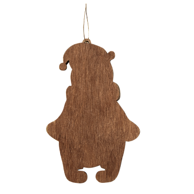 Ёлочная Игрушка Медвежонок (белый с красным)