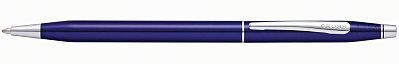 Шариковая ручка Cross Classic Century Translucent Blue Lacquer, цвет ярко-синий (Синий)