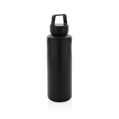 Бутылка с ручкой из переработанного полипропилена RCS, 500 мл (Черный;)