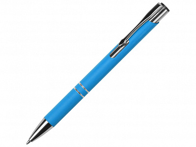 Ручка металлическая шариковая Legend Gum soft-touch (Голубой)