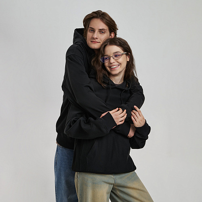 Худи релакс унисекс ADVENTURE, черный