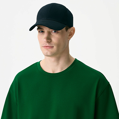 Бейсболка Аксис (Axis), 6 клиньев, черный (Чёрный)