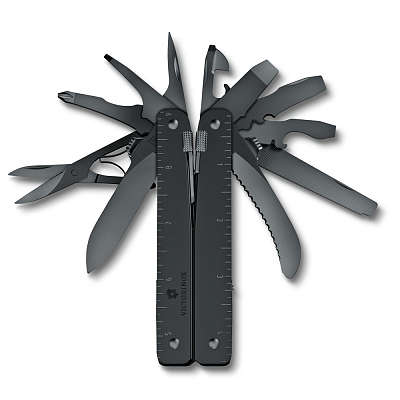 Мультитул VICTORINOX SwissTool MXBS, 115 мм, 26 функций, чёрный, в нейлоновом чехле