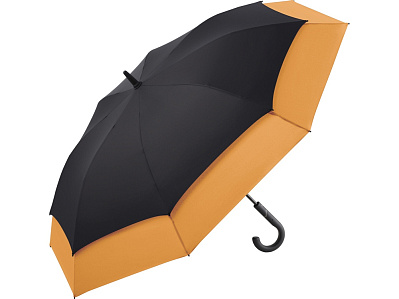 Зонт-трость Stretch с удлиняющимся куполом (Черный, оранжевый)