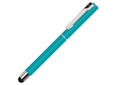 Ручка металлическая стилус-роллер STRAIGHT SI R TOUCH (Бирюзовый)
