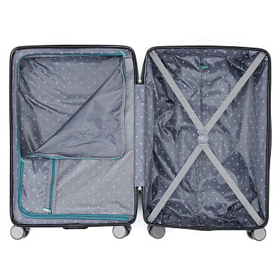 Чемодан TORBER Onego, зелёный, ABS-пластик, 69,5 х 46 х 26 см, 69 л