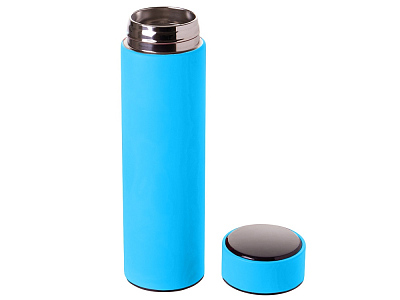 Термос FAMILY MARK LED, индикатор, soft touch