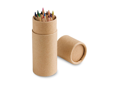 Набор из 12 цветных карандашей CYLINDER (Натуральный)