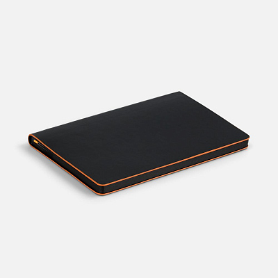 Ежедневник Trait, недатированный, черный с оранжевым