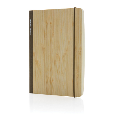 Блокнот Scribe с обложкой из бамбука, А5, 80 г/м² (Коричневый;)