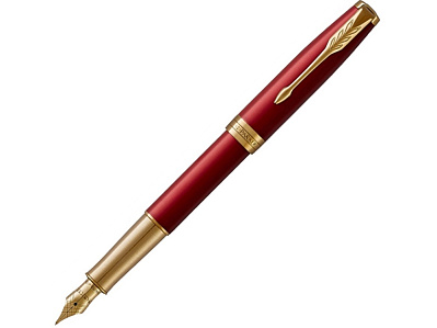 Перьевая ручка Parker Sonnet, F (Красный, золотистый)