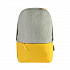 Рюкзак "Beam", серый/желтый, 44х30х10 см, ткань верха: 100% полиамид, подкладка: 100% полиэстер - Фото 3