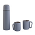 Набор "Гейзер" (термос, 2 кружки), покрытие soft touch, серый - Фото 1