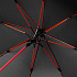 Зонт-трость Quantum, черный/красный - Фото 3